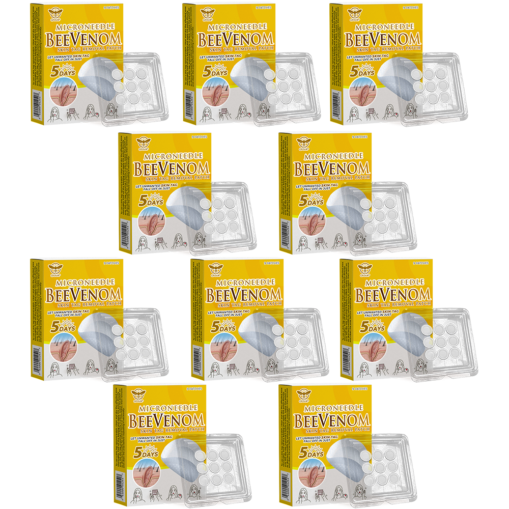 🐝✨ GFOUK® Bee Venom MicroNeedle Botanic Skin Tag Removal Patch 🇬🇧 Made in the UK