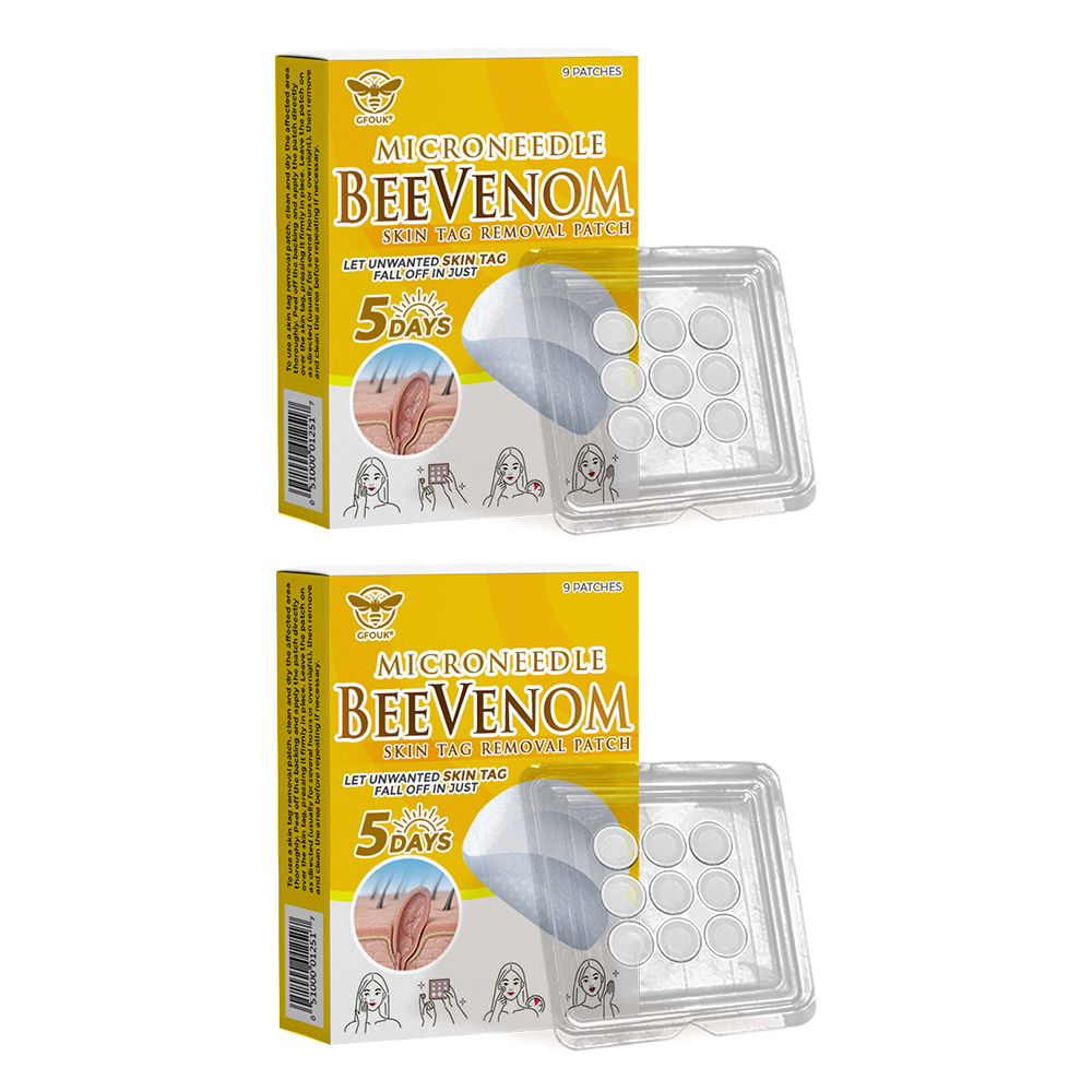 🐝✨ GFOUK® Bee Venom MicroNeedle Botanic Skin Tag Removal Patch 🇬🇧 Made in the UK