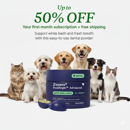 ✨ Zvoevo® PetsBright Advanced Dental Powder for Clean Teeth & Fresh Breath 🐕