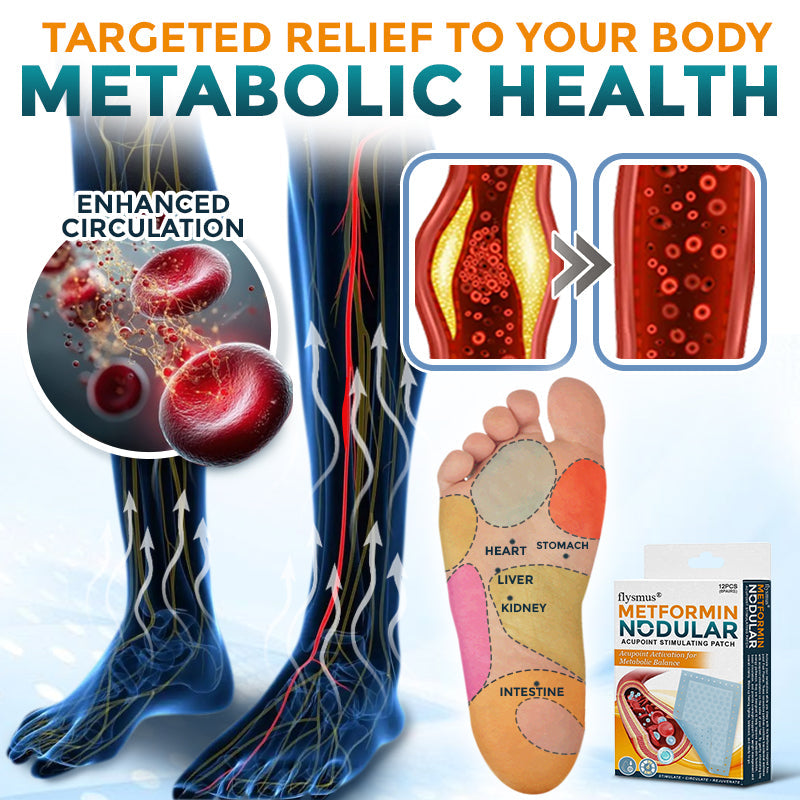🦶 flysmus® Metformin Nodular Acupoint Stimulating Patch 🧑⚕️ Treats Diabesity, Obesity, High Blood Sugar Level
