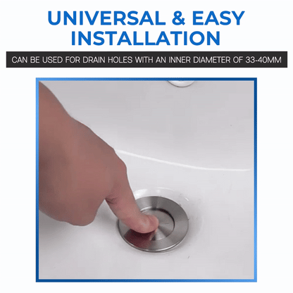 Muvolantia Stainless Steel Washing Basin Anti-Clogging Anti-odor Pop-up Drain Stopper & Hair Catcher