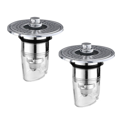 Muvolantia Stainless Steel Washing Basin Anti-Clogging Anti-odor Pop-up Drain Stopper & Hair Catcher